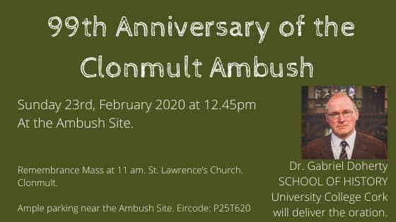 99th anniversary of the Clonmult Ambush | www.ringofcork.ie | RIng of Cork Events