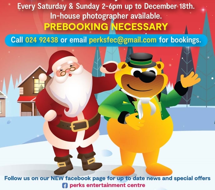 Free Santa with Free Parcel at Perks Entertainment Centre Youghal 2022 - Ring of Cork
